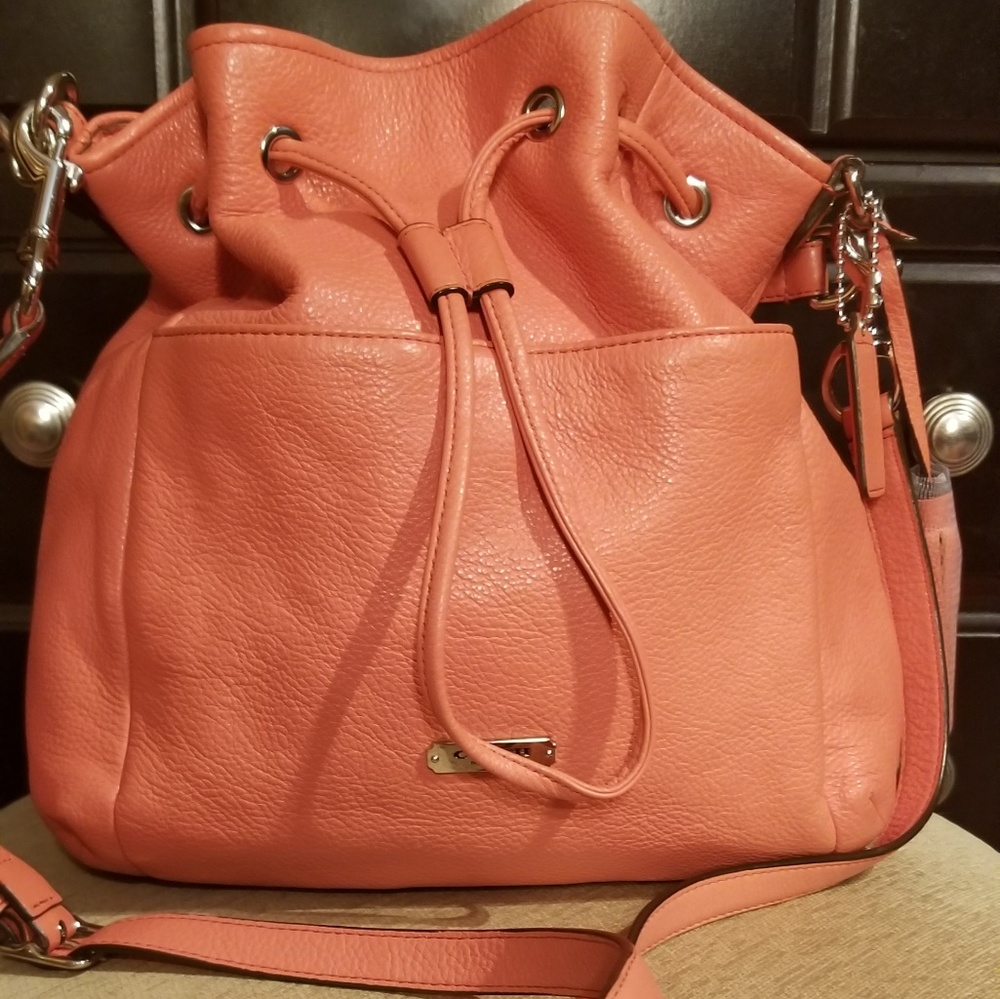 Coach Avery leather drawstring duffle bag